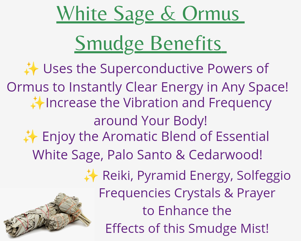 White Sage Ormus Smudge Spray
